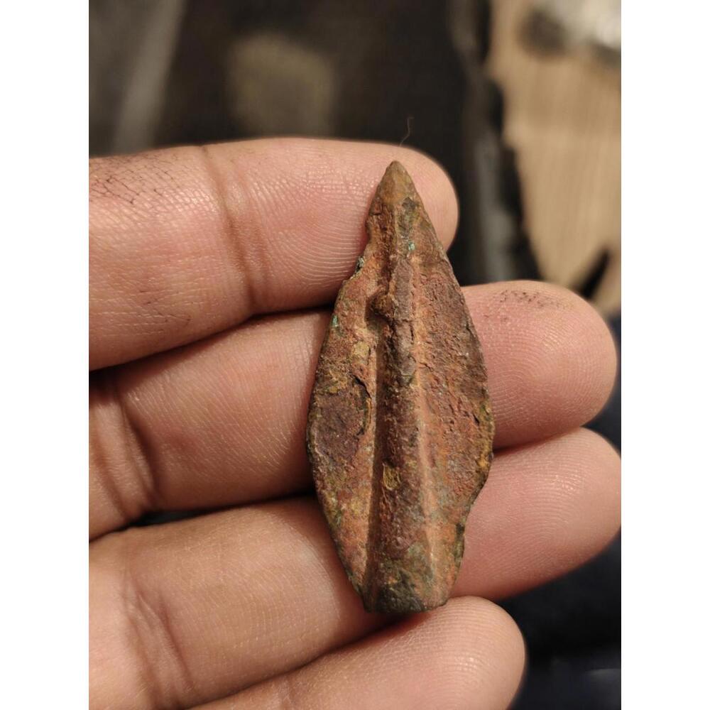 Rare genuine ancient bronze Greek arrowhead  3 Cent BC